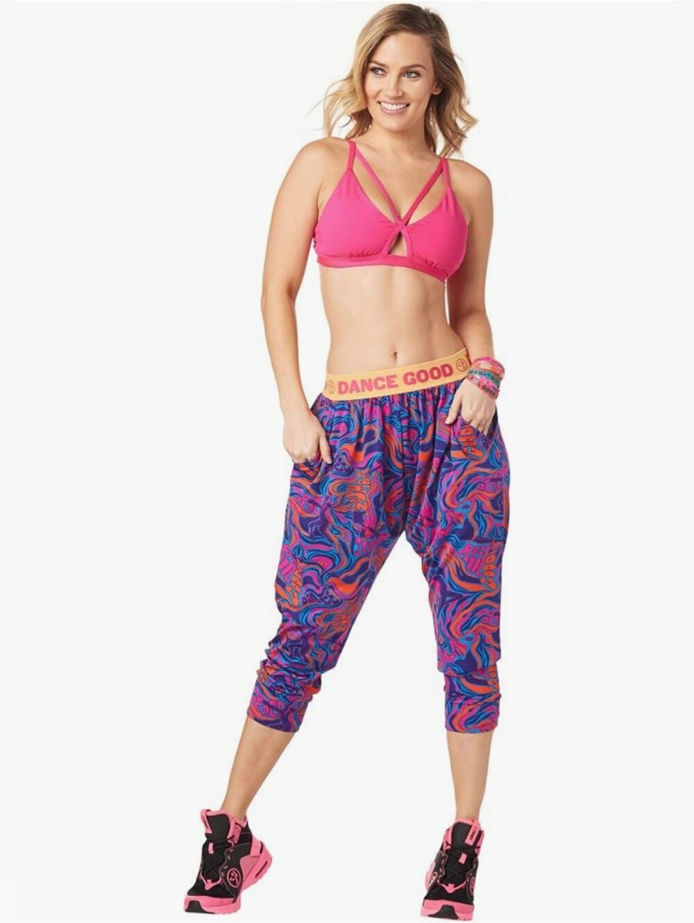 Zumba Fitness Women's WB Other Funky Cropped Harem - M ( Like New)